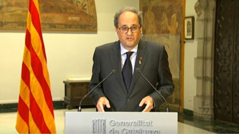 Torra chantajea al Gobierno imponiendo el mandato único en Cataluña a cambio de más estados de alarma
