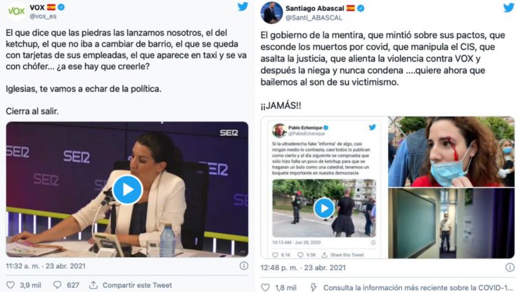 Abascal sobre el 'victimismo' de Iglesias tras marcharse del debate