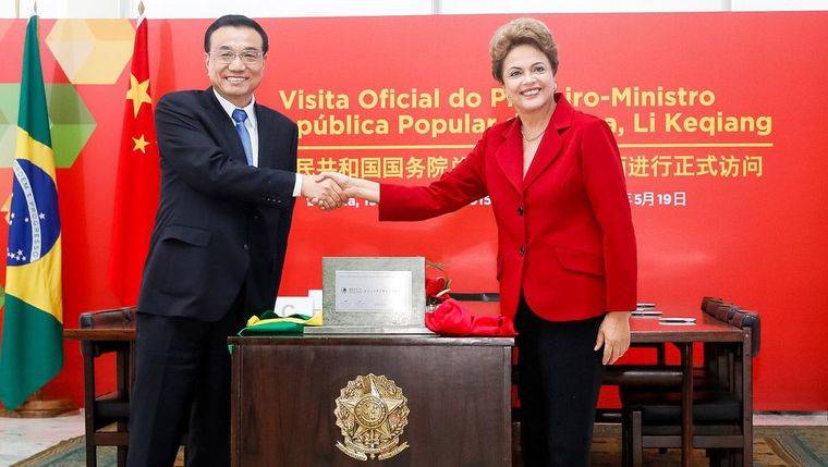 Li Keqiang y Dilma Rousseff