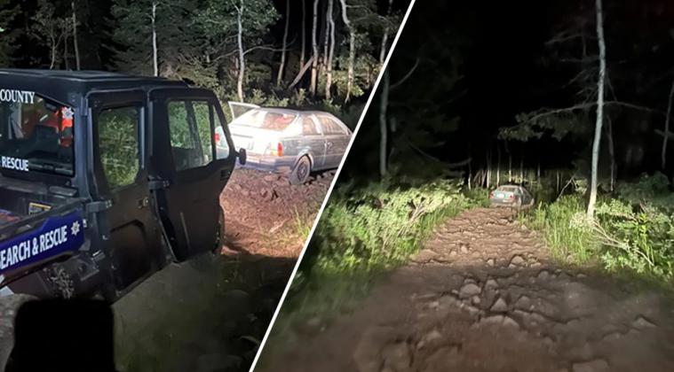 Conductor se queda atascado en una montaña de Utah después de tomar el 'atajo' de Google