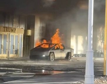 Explosión de Tesla Cybertruck frente al hotel Trump en Las Vegas deja un muerto y varios heridos