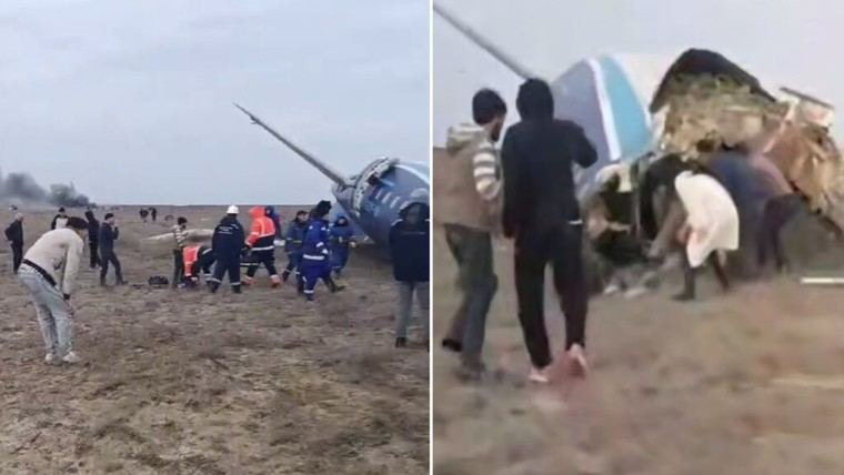 Pasajeros sobreviven y escapan del avión siniestrado en Kazajistán